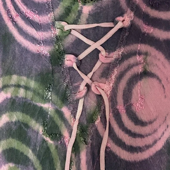 NWT! Women's Style Purple/Orange Tie Dye Swing Dress - One Size - Picture 7 of 10